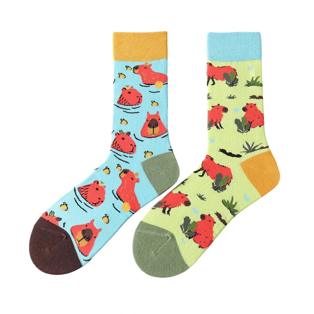 Mismatched Cotton Funny Colorful Socks