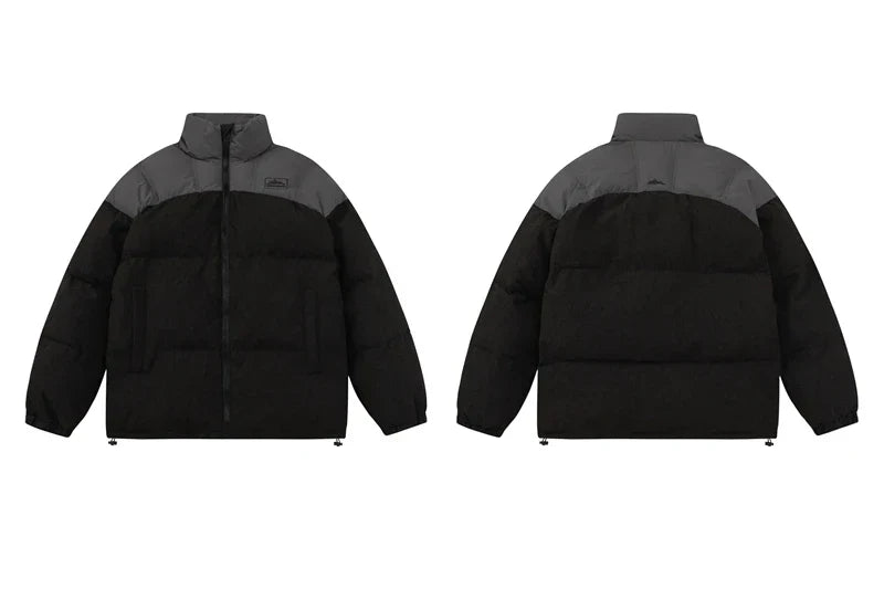 Patchwork Thick Cyberpunk Puffer Jacket