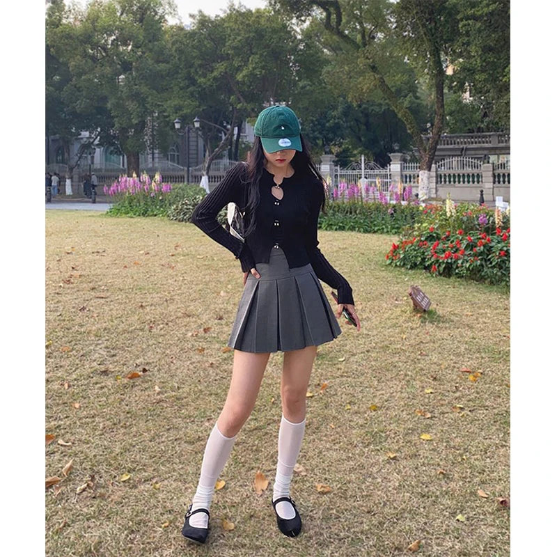 Pleated Korean Style Mini Skirt