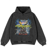 Sudadera con capucha oversize de gráficos llamativos