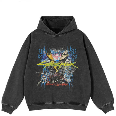 Auffälliger Grafik-Oversize-Hoodie