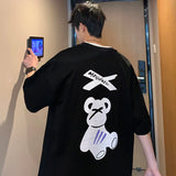 Cartoon Bear Graphic Oversized T-shirt