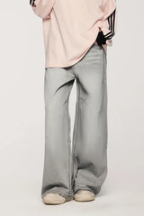 Y2k Faded Straight Wide Leg Jeans