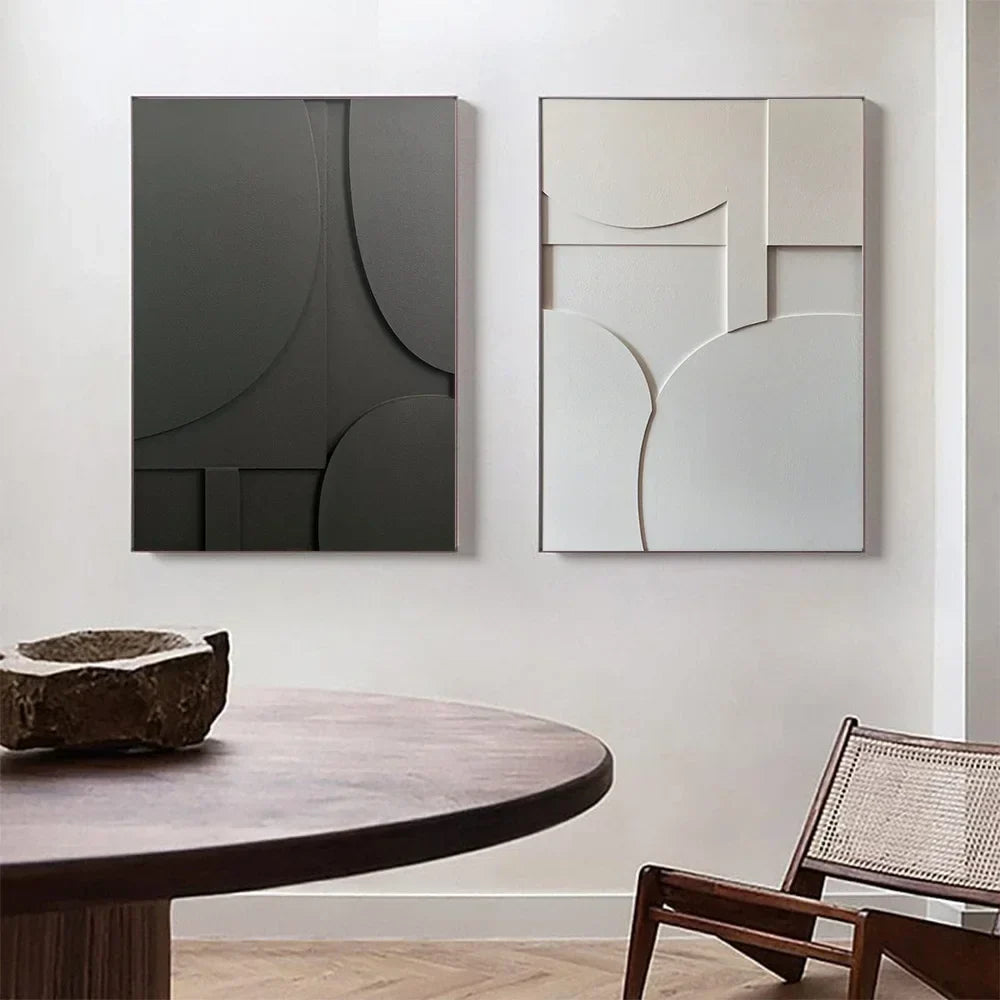 Nordic 3D Effect Geometric Painting Art