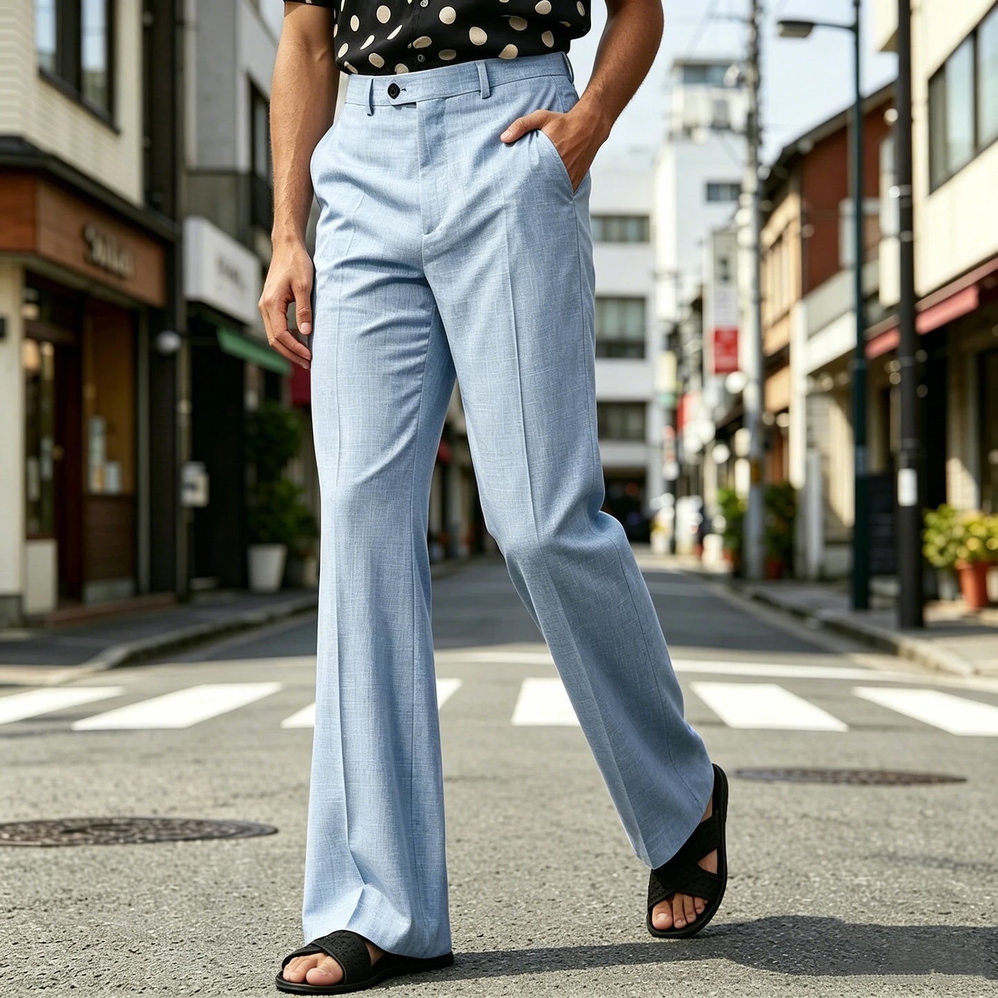 Old Money Micro Flare Pants High Waist Slim Fit