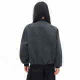 Corporate Girlie Gray Aviator Women's Varsity jacket