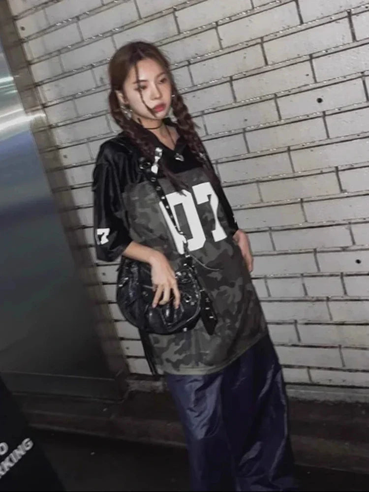 Vintage Loose Fit V-Neck Jersey T-Shirt