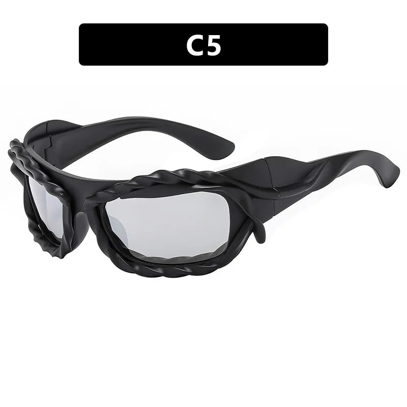 Y2K Twisted Irregular Sunglasses