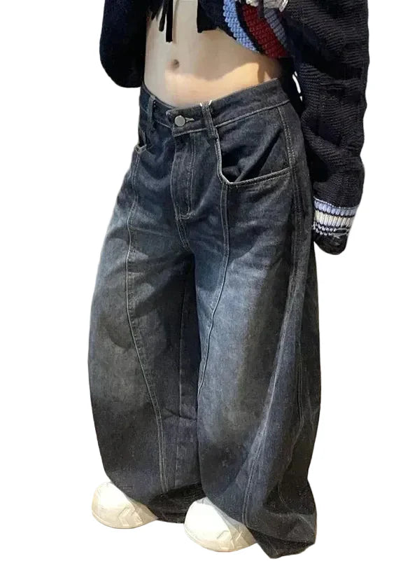 Vintage Black Low Waist Jeans