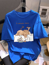 Camiseta de mujer con gato perezoso y soñoliento