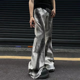 Cyberpunk Gradient Flared Denim Jeans