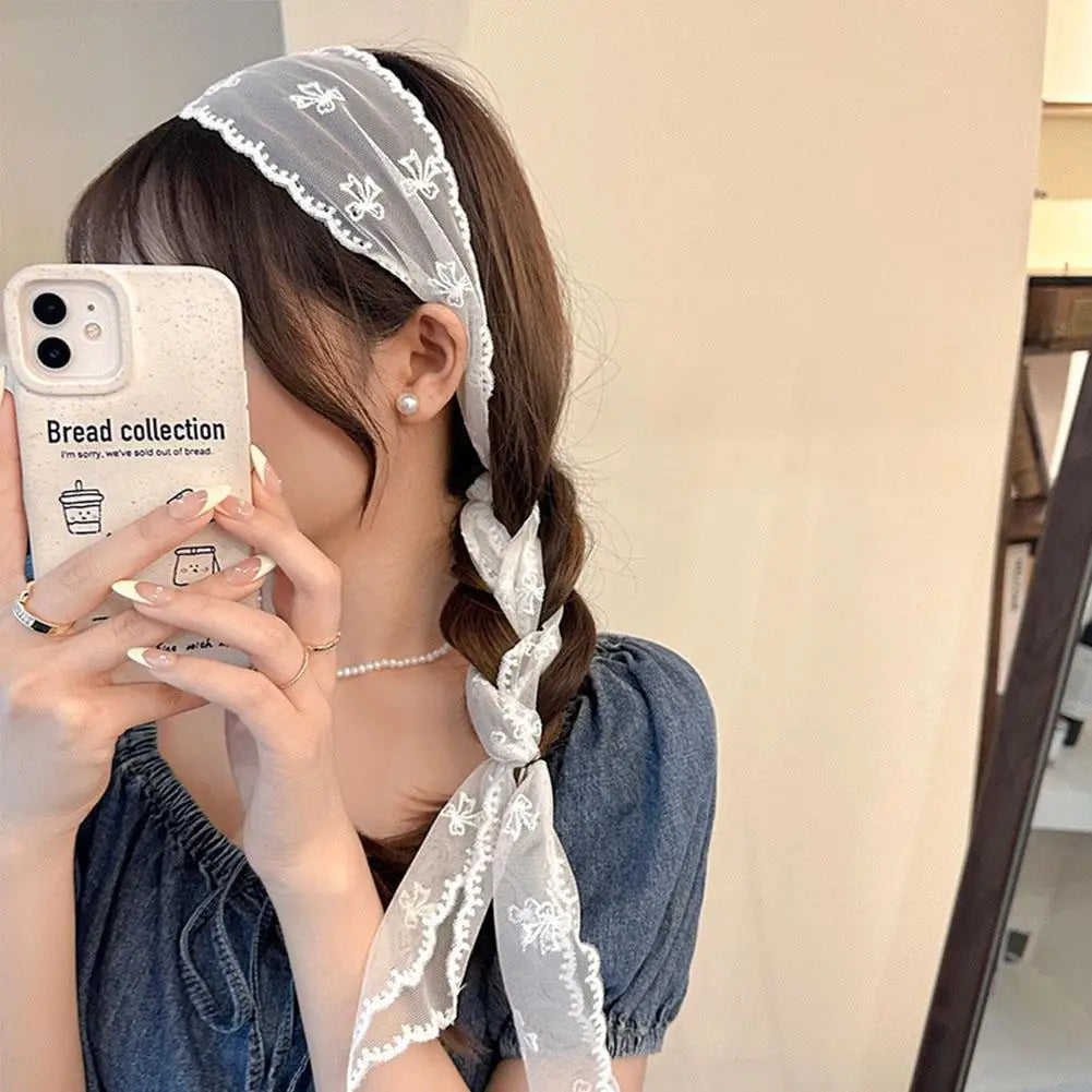 Bow Soft Girl Headscarf
