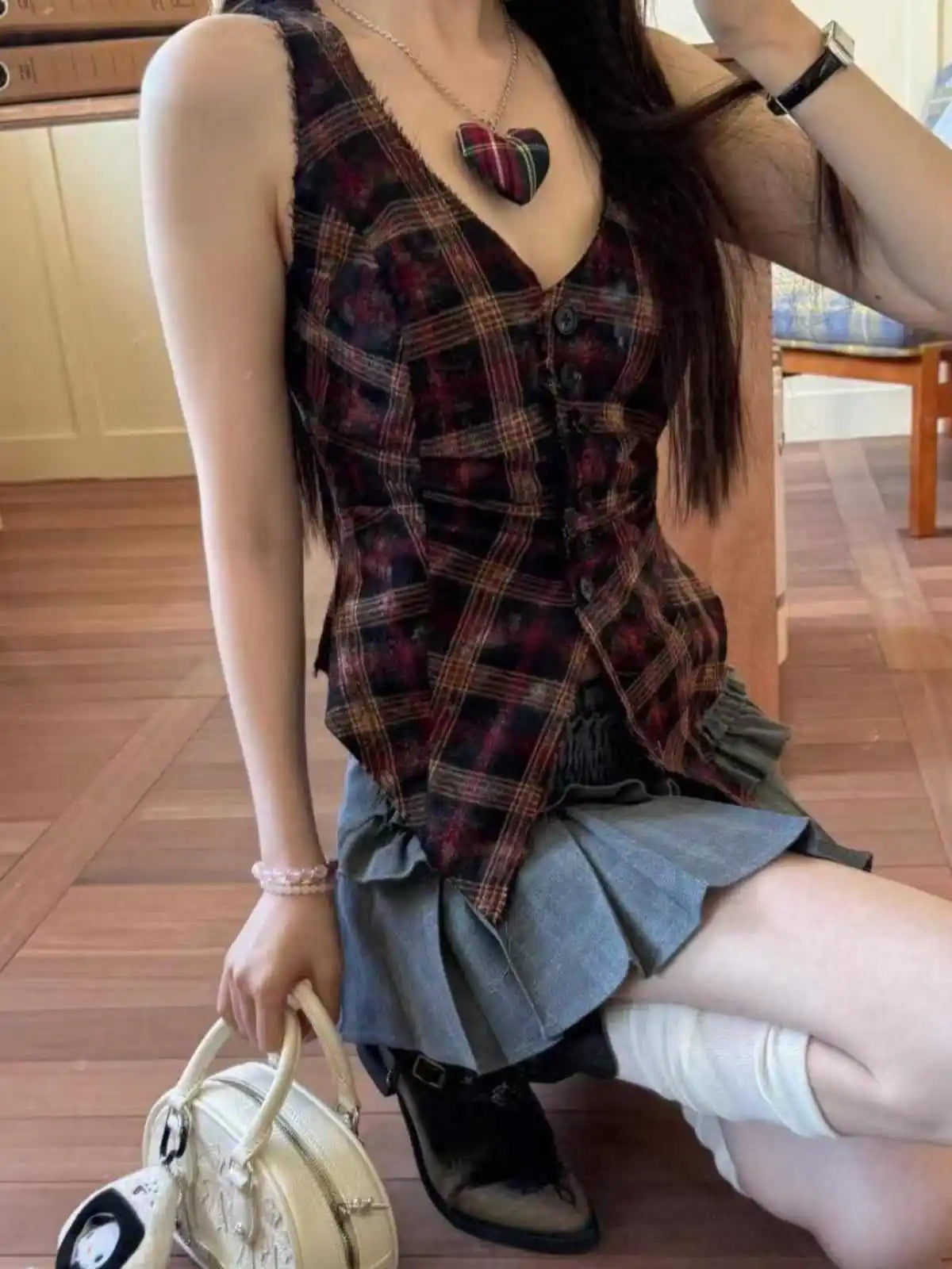 Korean Vest Aesthetic Design Tank Top