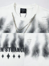Distressed Crew Neck T-Shirt