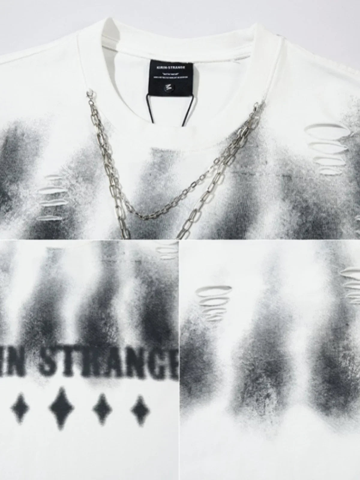 Distressed Crew Neck T-Shirt