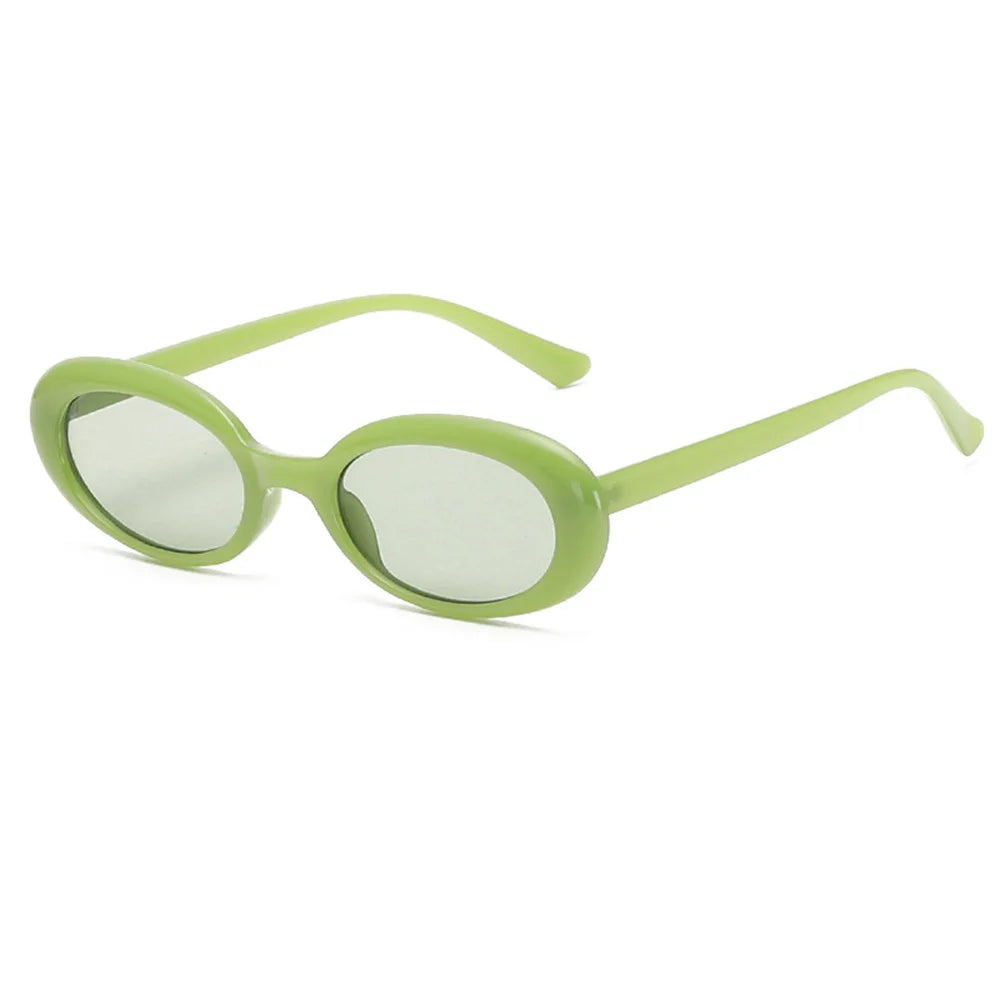 Retro Oval Small Frame Gothic Sunglasses