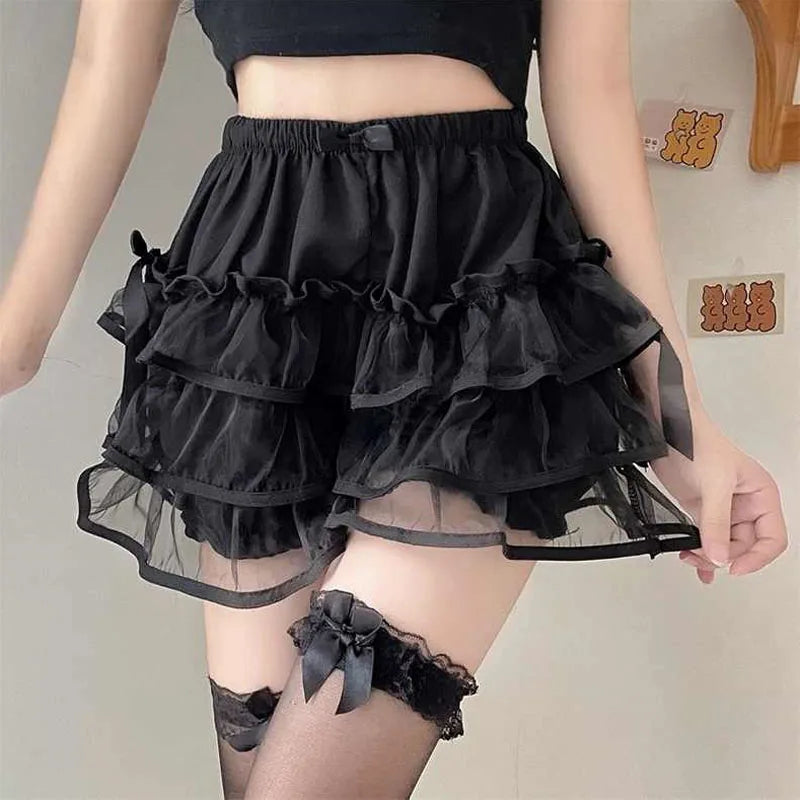 Coquette Pink Ruffles Mini Skirt