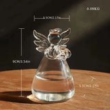 Vintage Angel Figurine Glass Vase