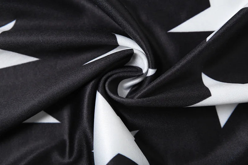 Y2K Star Black Halter Top