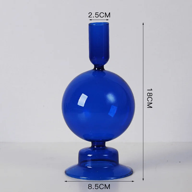 Blue Candle Holder Vase