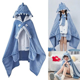 Shark Cartoon Soft Cozy Hooded Blanket
