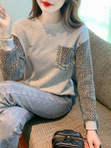 Splicing Front Pocket T-shirt