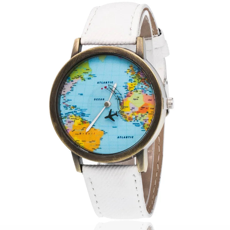 Map Women Luxury Quartz Watch