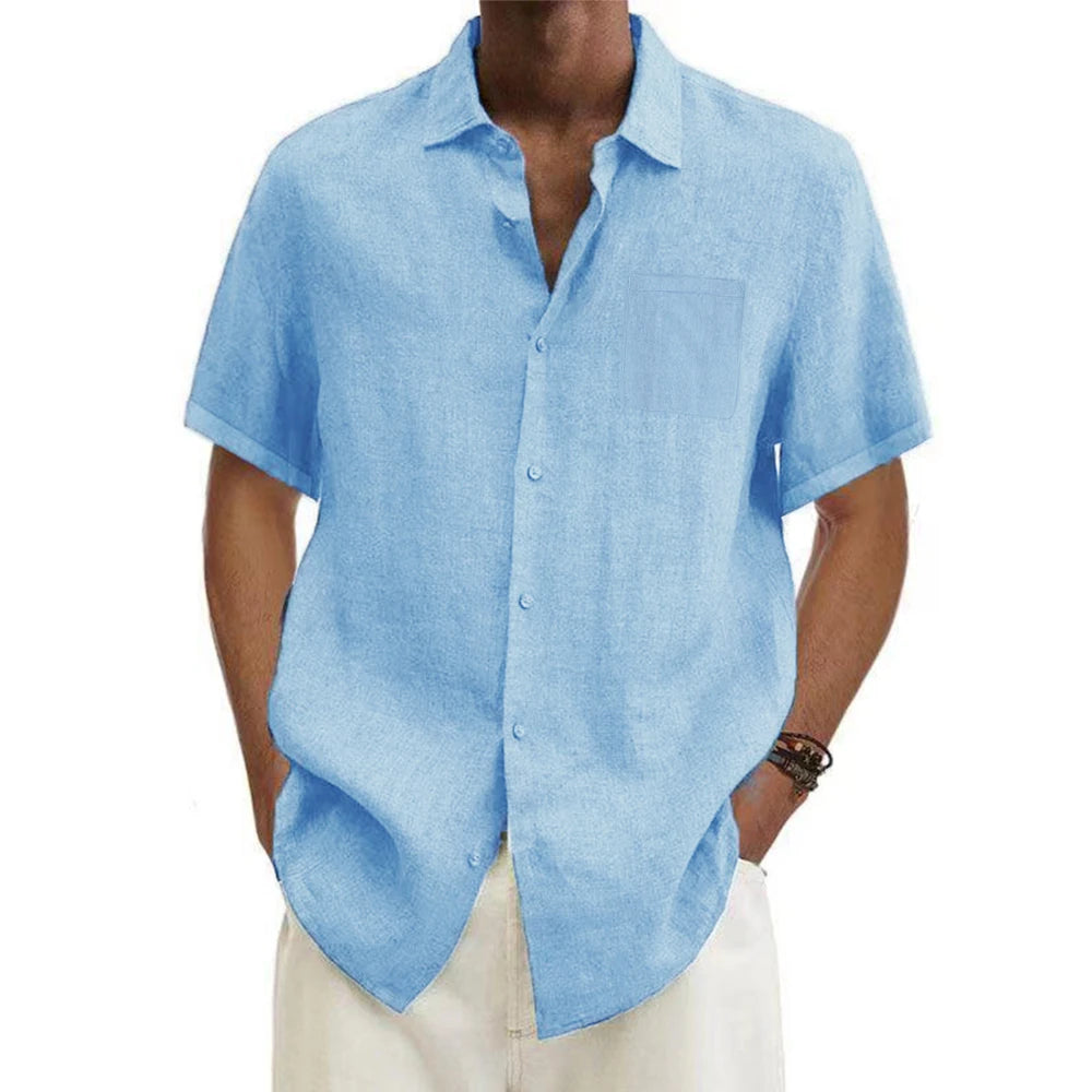Old Money Summer Men's Cotton Linen Shirt