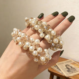 Faux Pearl Beaded Ponytail Holder