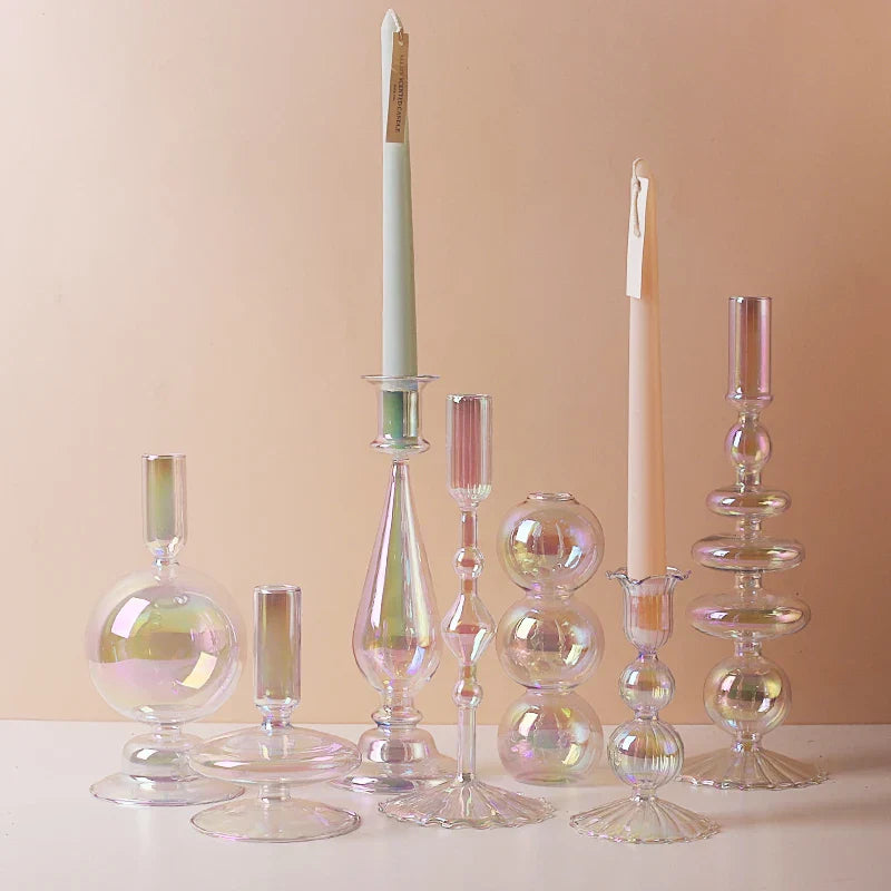 Taper Glass Candlestick Holder