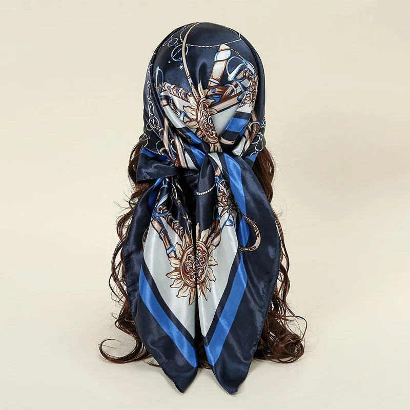 Summer Concert Silk Satin Head Scarf