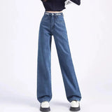 High Waist Velvet Jeans
