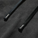 Lightning Washed Retro Black Washed Kapuzenpullover