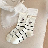 Polka Dot Spring Middle Tube Socks
