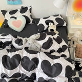 Korean Pink Letter Bedding Set