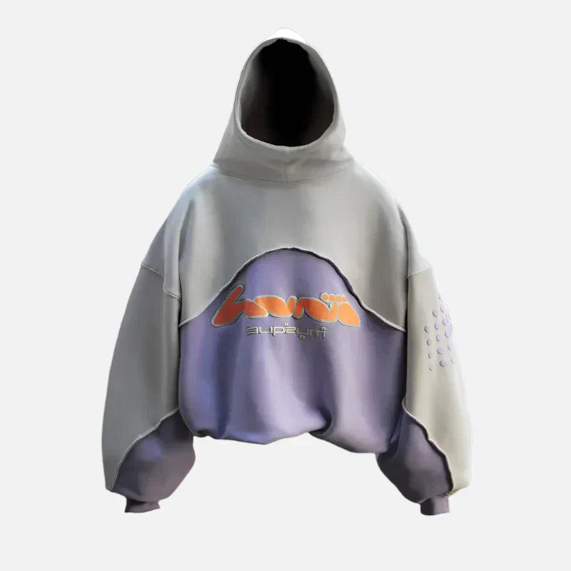 Gothic Vintage Letter Print Oversized Hoodie