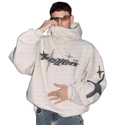 Y2K Bold Oversized Gothic Hoodie