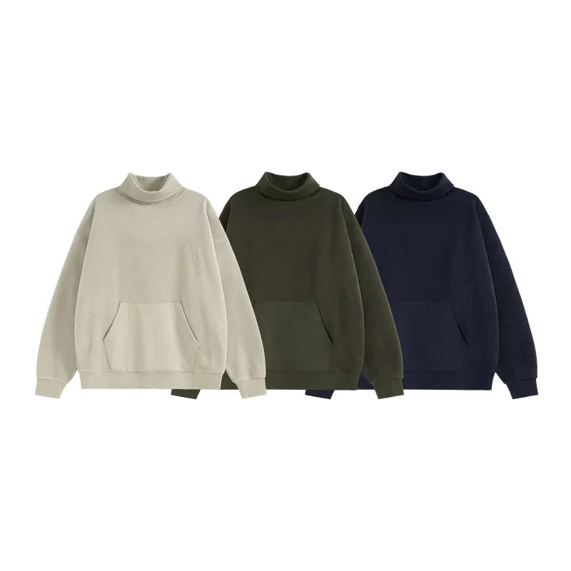 High Neck Fleece Sweatshirt