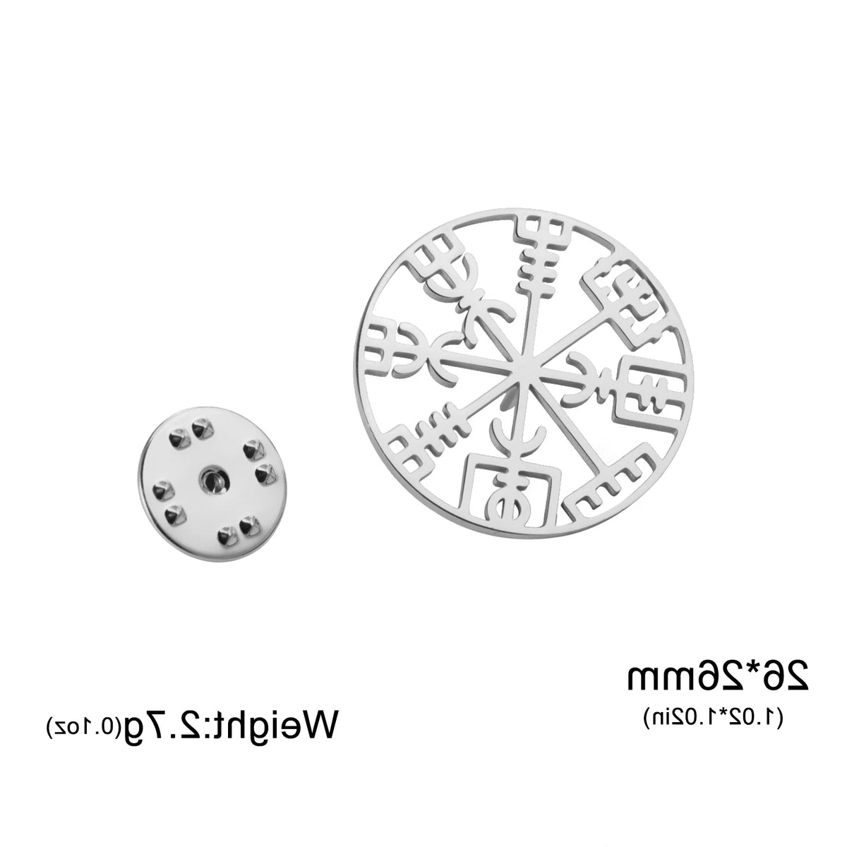 Skyrim Nordic Vegvisir Runic Compass Brooch