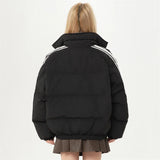 Chaqueta acolchada ligera a rayas para invierno
