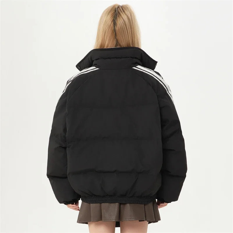 Chaqueta acolchada ligera a rayas para invierno
