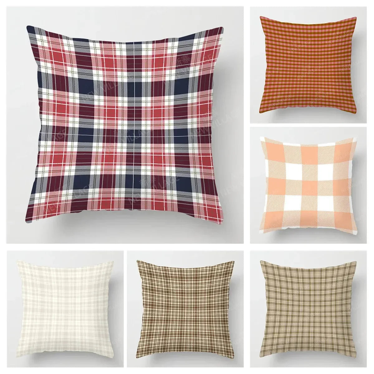 Simple Checkered Pillowcase