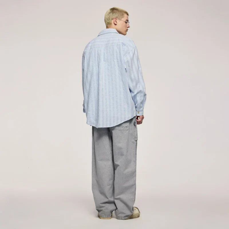 Camisa suelta vintage a rayas