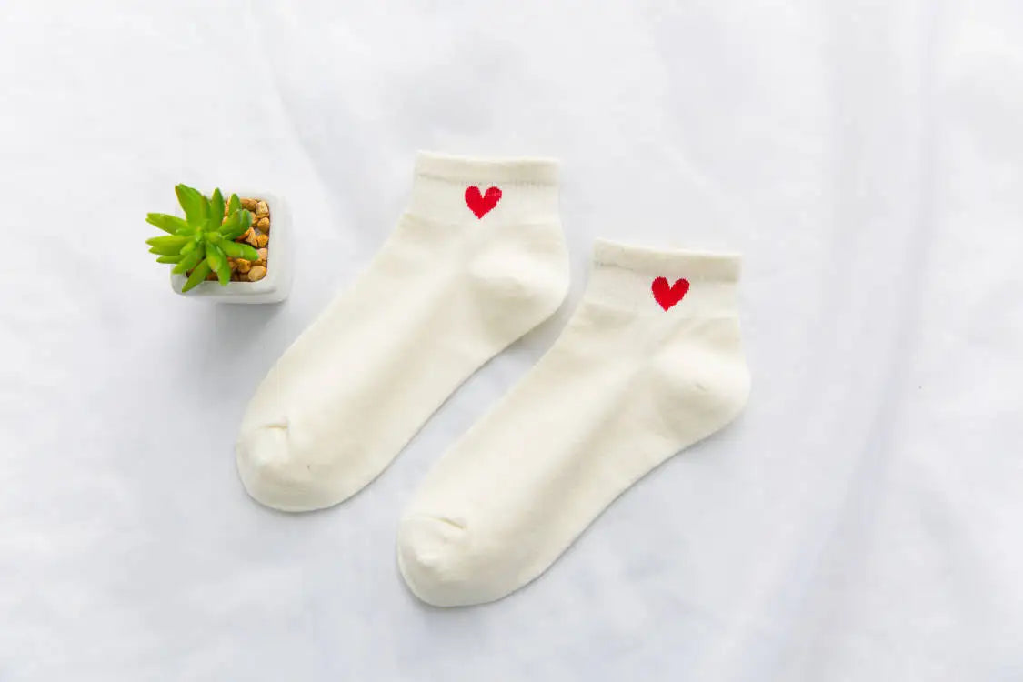 Spring Summer Cotton Color Short Ankle Socks