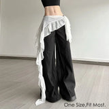 Irregular Lace Y2K Ruffles Mini Skirt