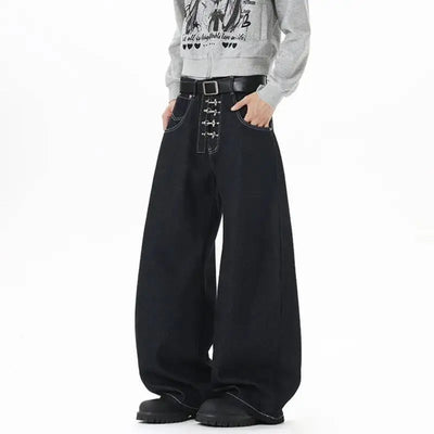 Buckle Wide Leg Jeans