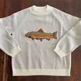 Y2K Damen Pullover mit Fisch-Print