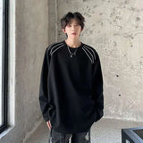 Padded Round Collar Long T-Shirt