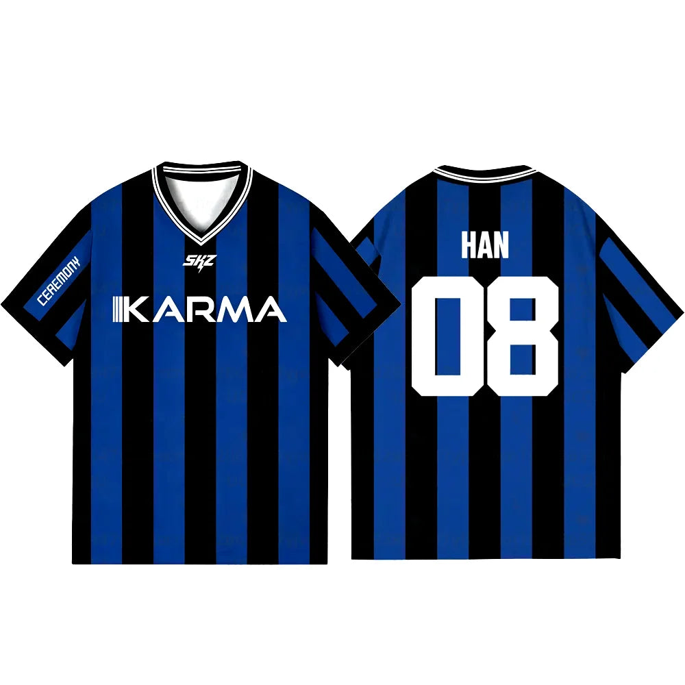 Karma Stripped Fußball-T-Shirt
