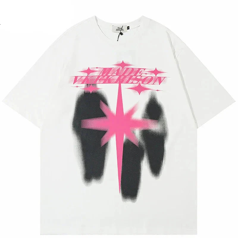 Oversized Shadow Star Graphic T-Shirt
